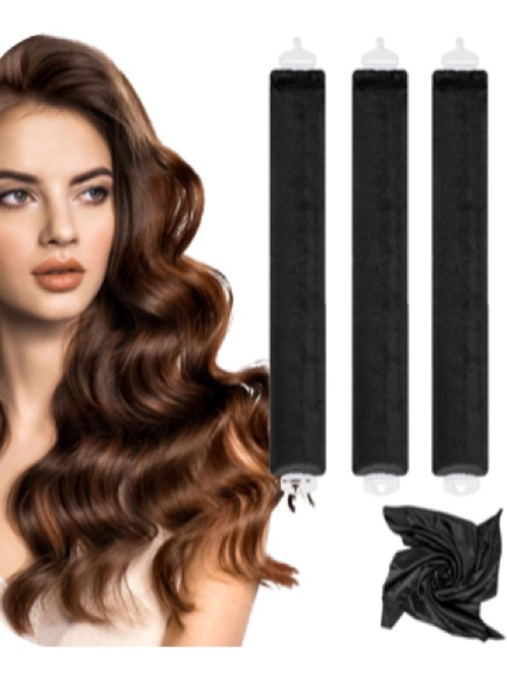 Heatless Hair Curlers - Black
